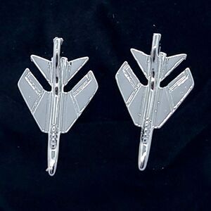 Men's Fighter Jet Silver Cufflinks Tuxedo Formal Aviation Pilot Airplane Plane